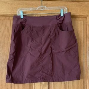 Maroon Moisture-Wicking Athletic Skirt